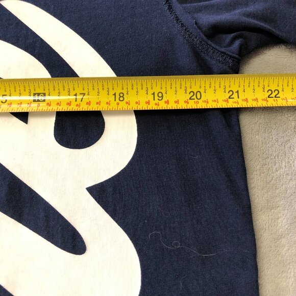 True Religion Navy & White Reverse Hem T-Shirt - Picture 8 of 10